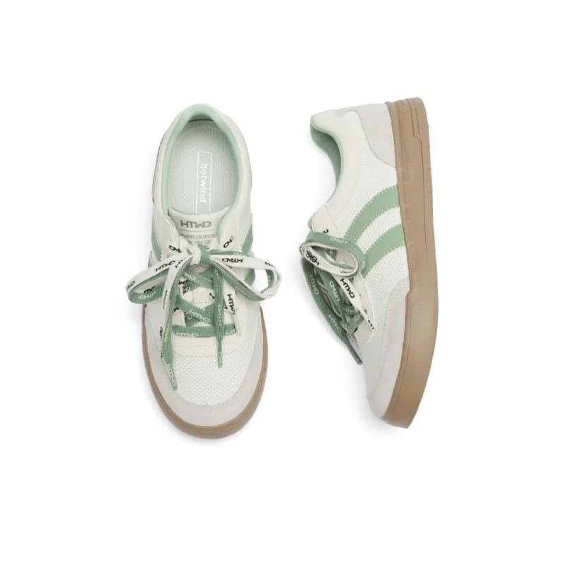 Hotwind German Army Trainers Lightweight And Breathable Low Top Skateboard Shoes Women's-2