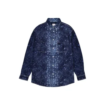 Burberry Shirts Men Dark Blue