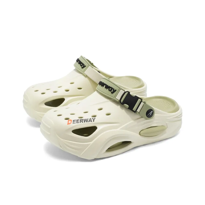 DEERWAY Summer Closed Toe Slippers Clogs Men's Pinellia Green-2