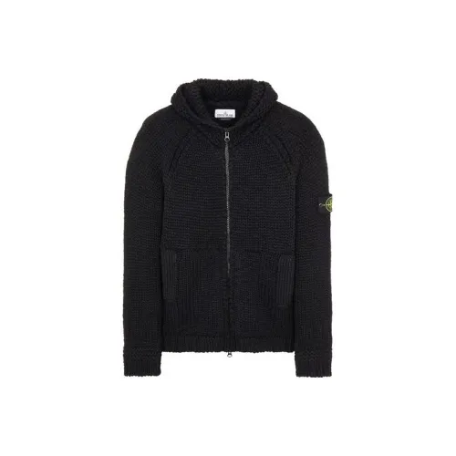 STONE ISLAND 544D4 Handmade Feel Knitted Hooded Sweater