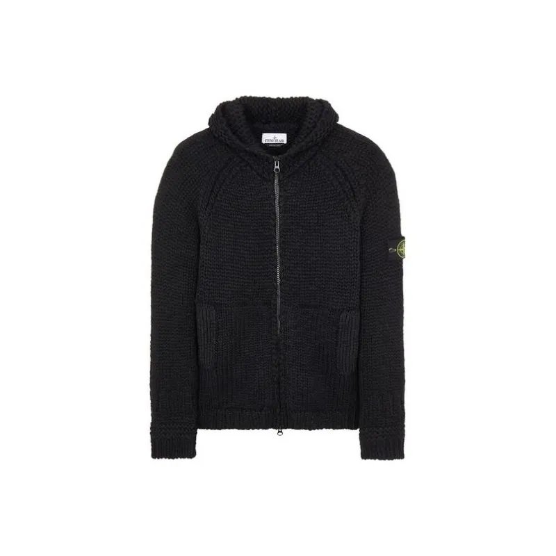 STONE ISLAND 544D4 Handmade Feel Knitted Hooded Sweater-0