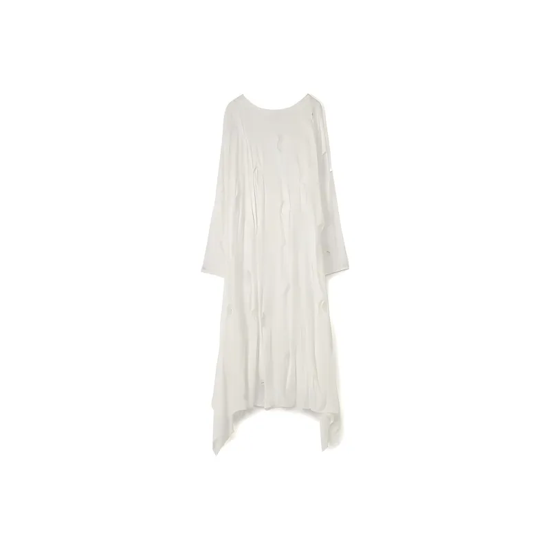 Yohji Yamamoto Long Sleeved Dress Women's White-1