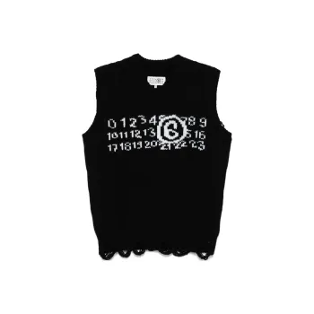 MM6 Maison Margiela Numbers intarsia Vest