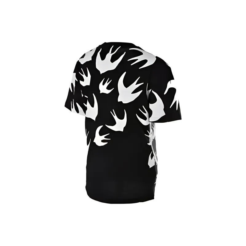 Alexander McQueen Drop Shoulder Sleeve T Shirt Women's Black-2