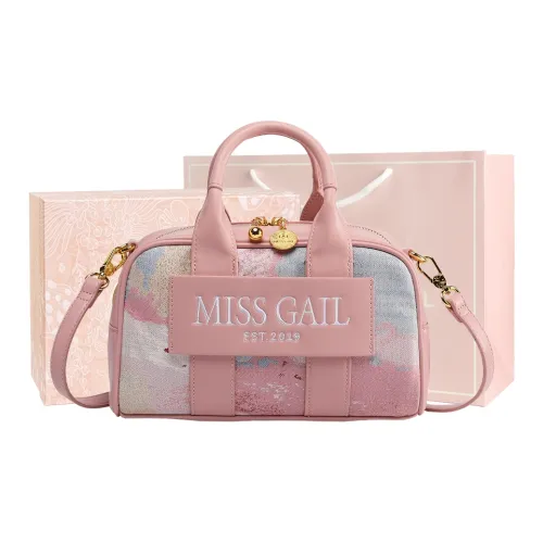 MISS GAIL Synthetic Leather One Shoulder Handbag Women's Furong Powder