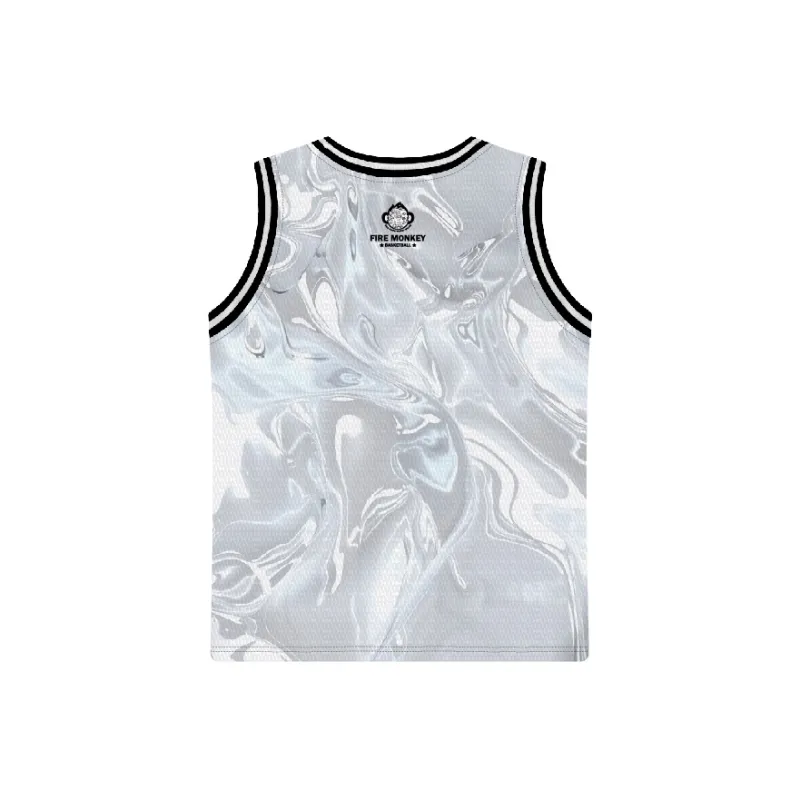 FireMonkey Basketball Jersey Unisex Phantom Pattern Gray-1