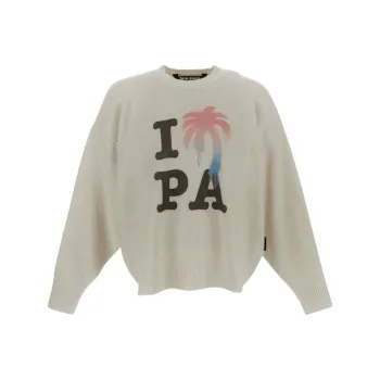 PALM ANGELS I Love Pa Knitted Crew Sweat