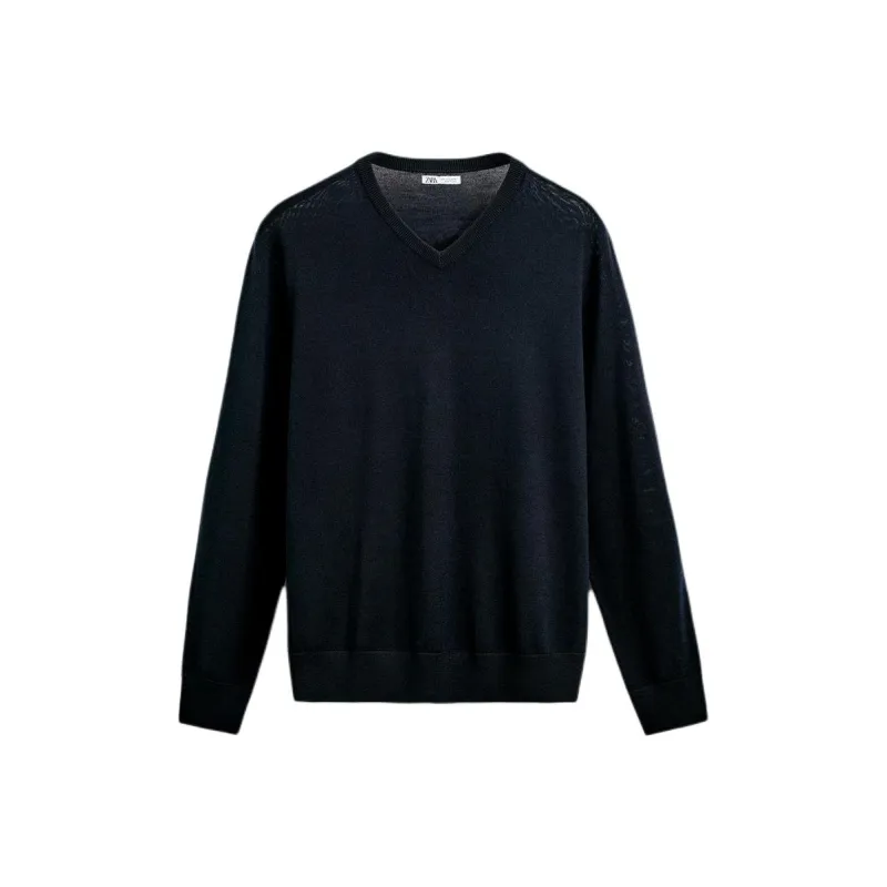 ZARA Sweaters Men Sea Blue-0