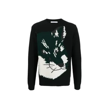 Maison Kitsune Fox Head Jacquard Jumper