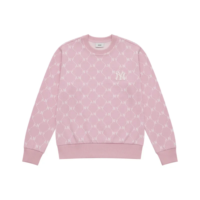 MLB New York Yankees Old Flower SS25 Sweatshirt Unisex Pink-0