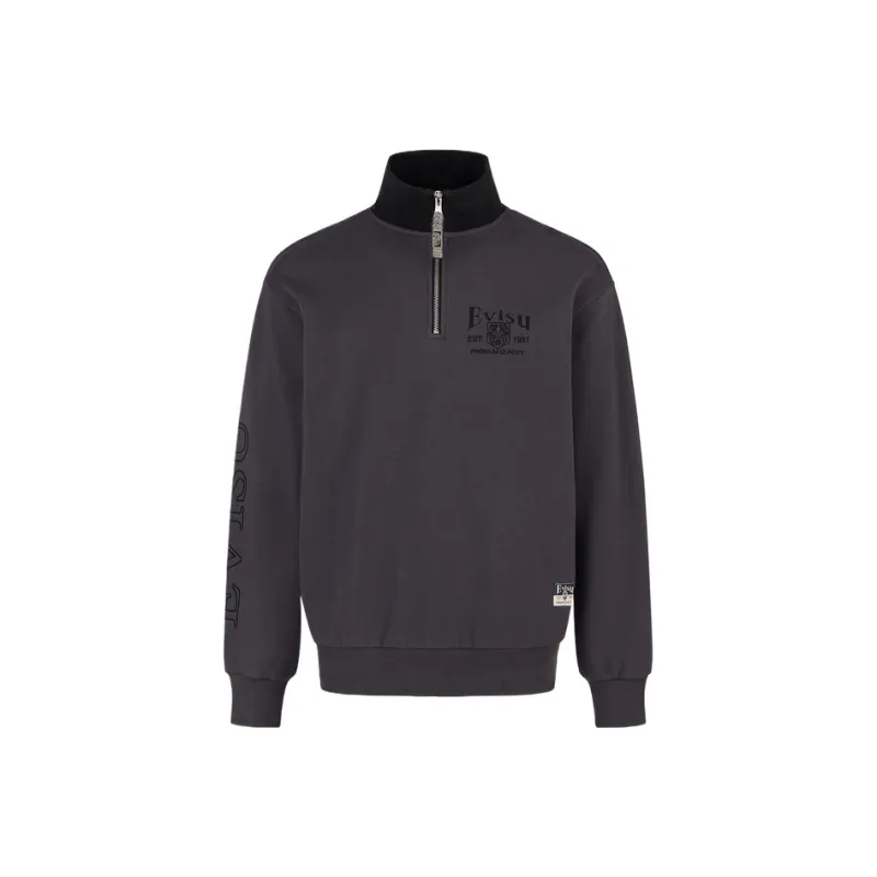 EVISU 2024 Fall And Winter Sweatshirt Men Charcoal Gray-0