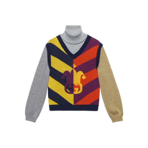 GUCCI Striped Jacquard Knitted Sweater