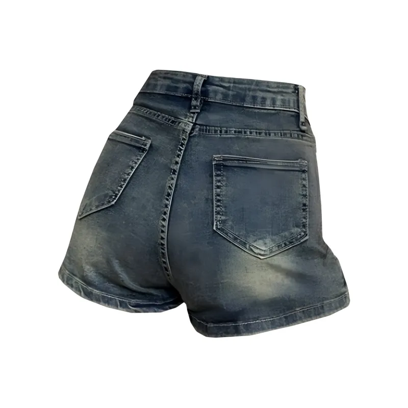 DOKZB Denim Short Skirts Women's Blue-1