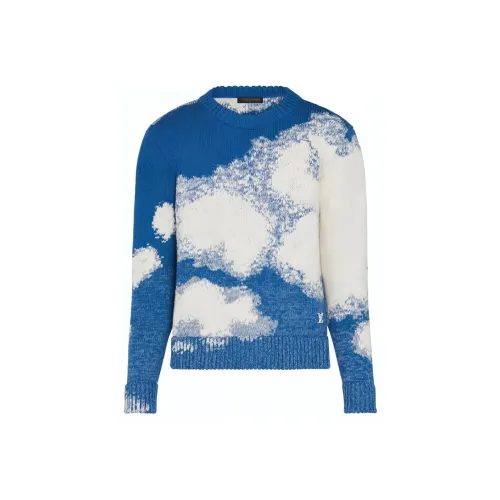LOUIS VUITTON New Quarterly Products Of LV Sweater Men's Blue