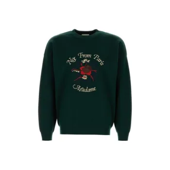 DROLE DE MONSIEUR Floral Embroidered Crewneck Jumper