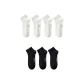 [7 Pack/Odor-Resistant Sports Socks]4 White+3 Black