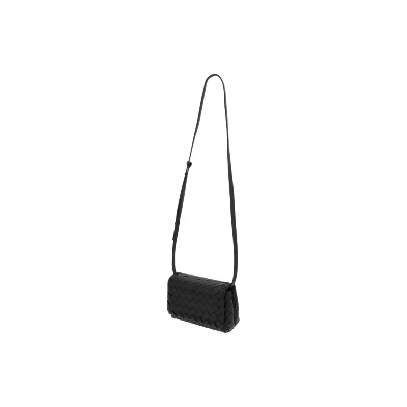 Bottega Veneta Sheepskin Shoulder Bag Women's Black-3