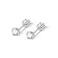 5mm White Zircon Stud Earrings 1 Pair[Surgical Grade Titanium Steel]