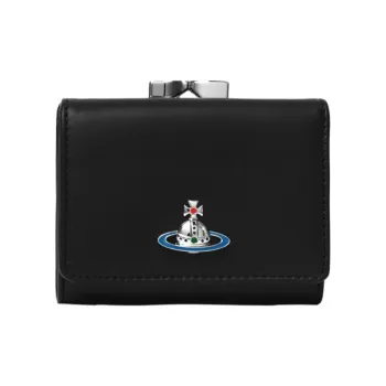 Vivienne Westwood Logo Plaque Small Frame Wallet