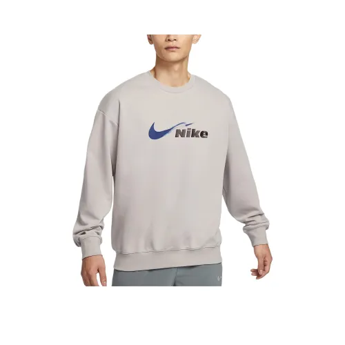 Nike Dri Fit Track Club Sweatshirt Men's Preppy Gray/Blue Cavity/Medium Size