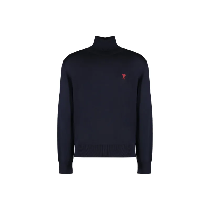 AMIPARIS Paris Ami De Coeur Logo Embroidered Knitted Jumper-0