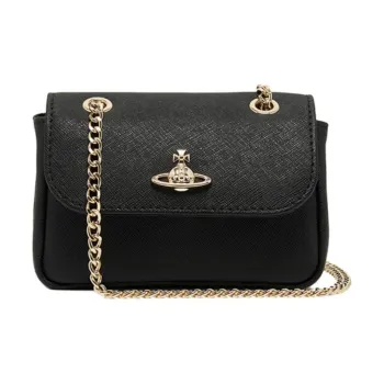 Vivienne Westwood Leather Crossbody Bag, Shoulder Bag Women's Black