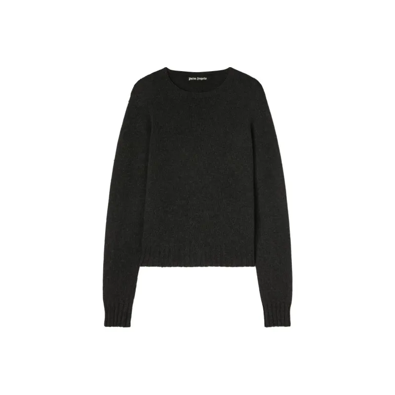 PALM ANGELS Curved logo Wool Sweater-0