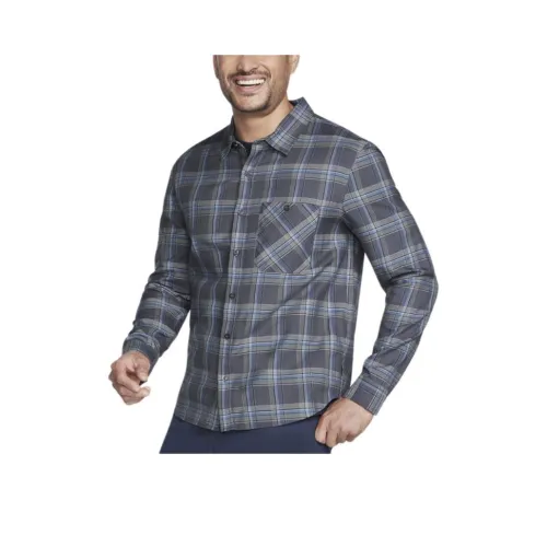 Skechers GO DRI Shirt Men's Charcoal Gray