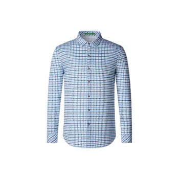 SHANSHAN Shirts Men Light Blue