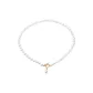 Flower-Shaped OT Clasp-Pearl Necklace