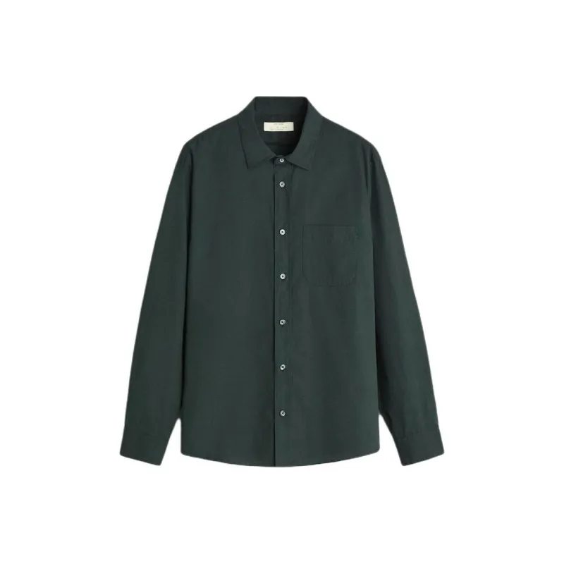 ZARA Shirts Men Dark Green-0