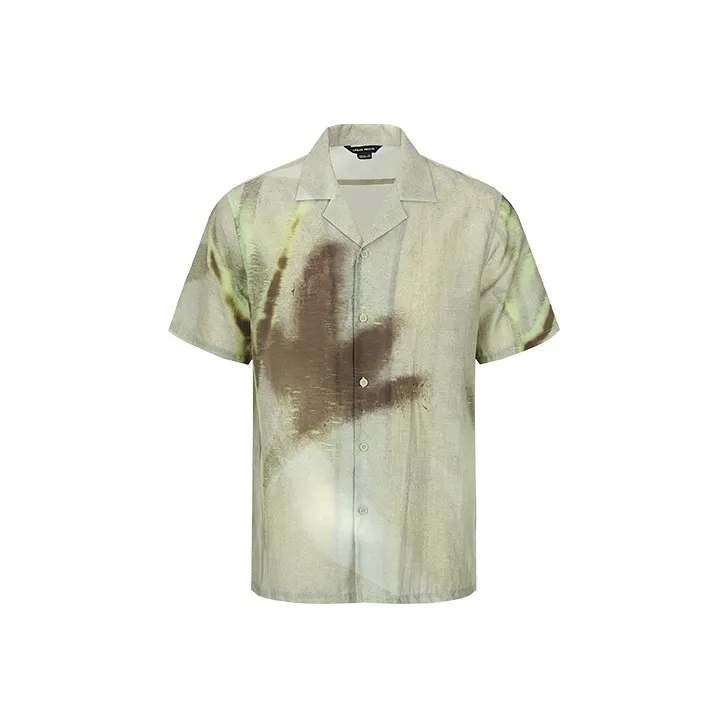 URBAN REVIVO Shirts Men Coffee Brown Print-0