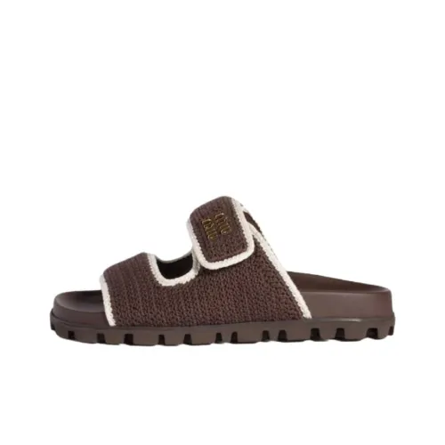 MIU hat miu Slide block-heel Women's Brown