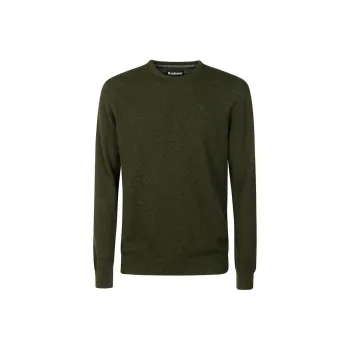 BARBOUR Logo Embroidered Crewneck Knitted Jumper