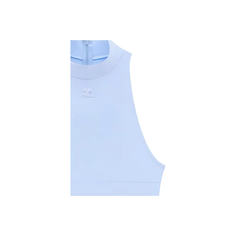 Courrèges Suspenders Tank Top 'Sky'-4