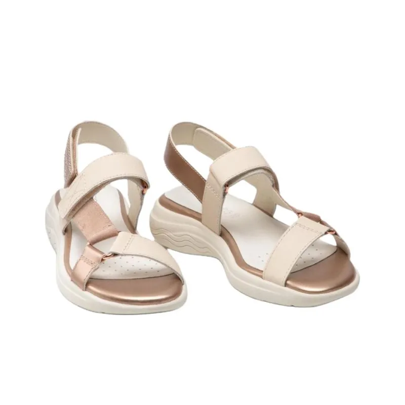 GEOX Spherica Ec5w Beach Sandals Women's Beige-2