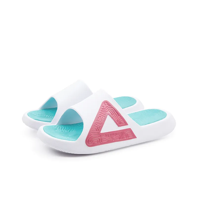PEAK Tai Ji1.0 EVA Quiet Abrasion Resistant Cushioning Slide Slippers Men's White Red-3