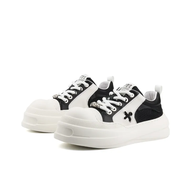 Daying Breathable Height Increase Low Top Skateboard Shoes Men's-7