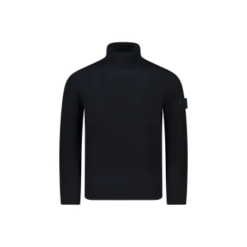 STONE ISLAND Logo Patch Roll Neck Jumper
