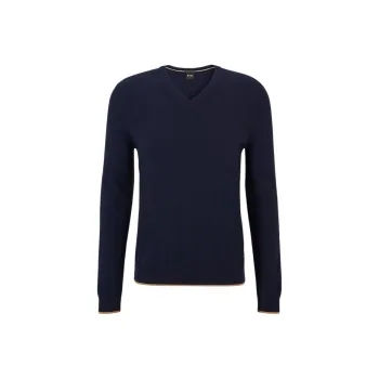 HUGO BOSS Cashmere Sweaters Men Dark Blue