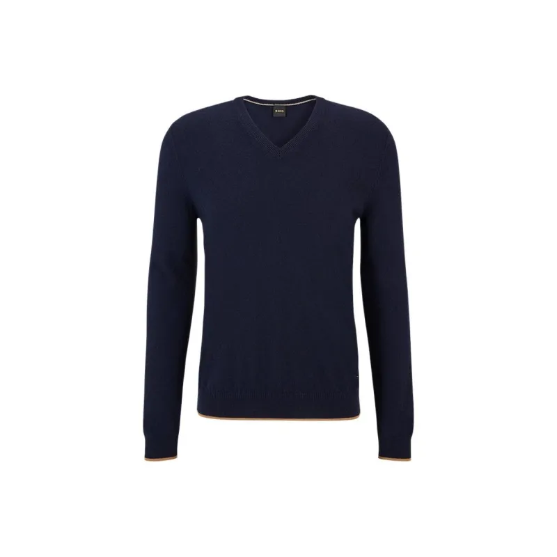 HUGO BOSS Cashmere Sweaters Men Dark Blue-0