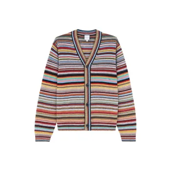 Paul Smith Signature Stripe V Neck Cardigan