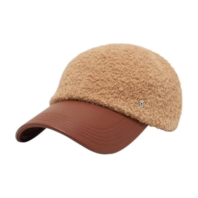 HELEN KAMINSKI Wool, Nylon, Sheepskin, Polyester, Cotton, Elastane, Polyamide Baseball Caps Unisex Brown-0