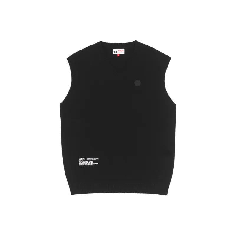 Aape Logo-patch Knit Sweater Vest-3
