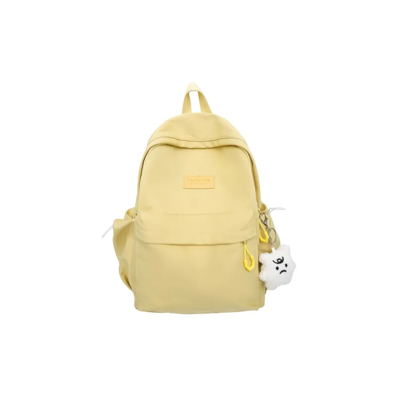Single Warehouse Nylon Backpack Unisex White/Blue/Yellow/Black-6