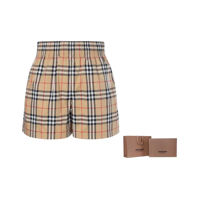 Burberry Vintage Check Side Stripe Shorts 'Archive Beige'-8
