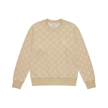 MLB MONOGRAM Collection Boston Red Sox SS25 Sweatshirt Unisex Light Beige Yellow