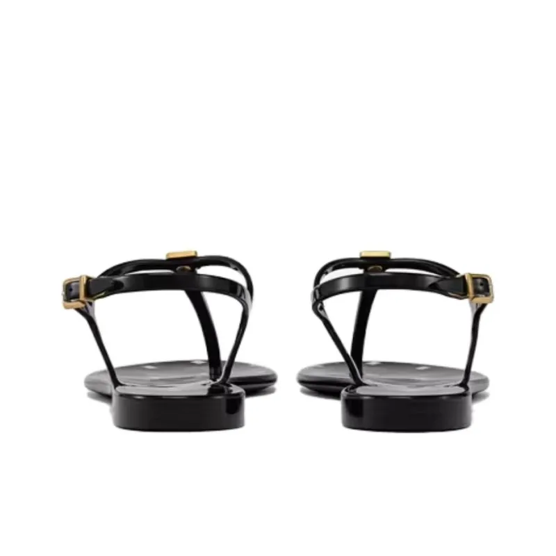 MCM One Strap Sandals Women's Black-4