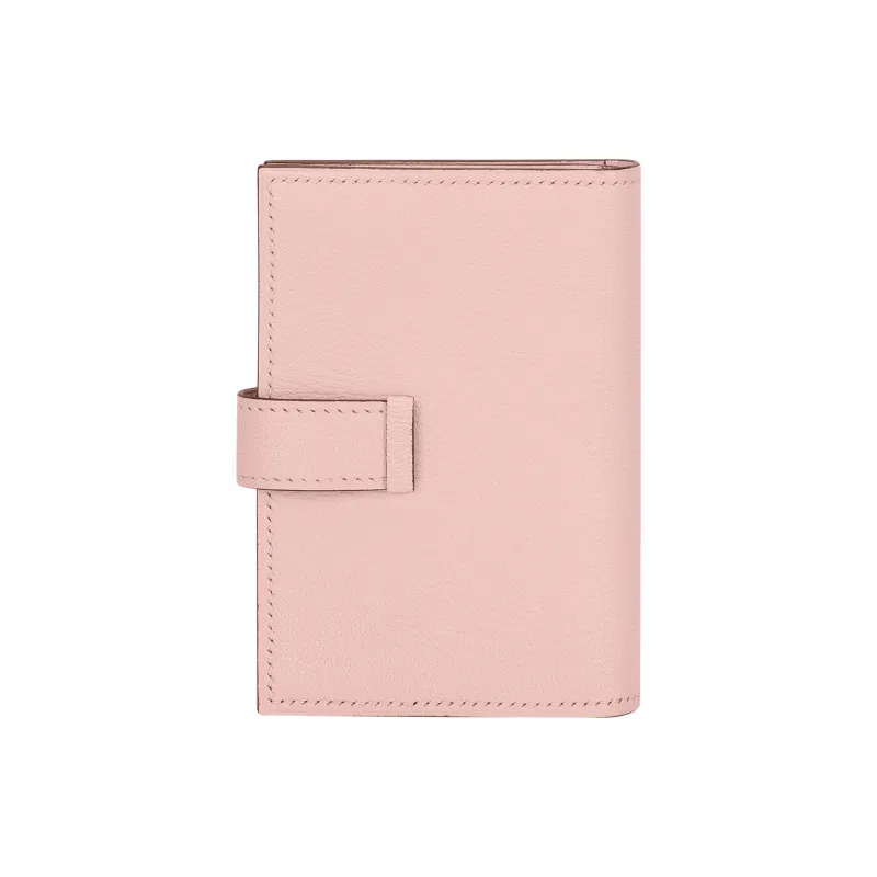 HERMES Bearn Mysore Goat Skin Wallet Mini Women's M7 Love Pink-2