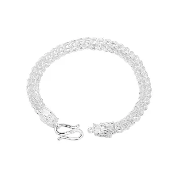 LIUXIN 999 Fine Silver Bracelets Men's